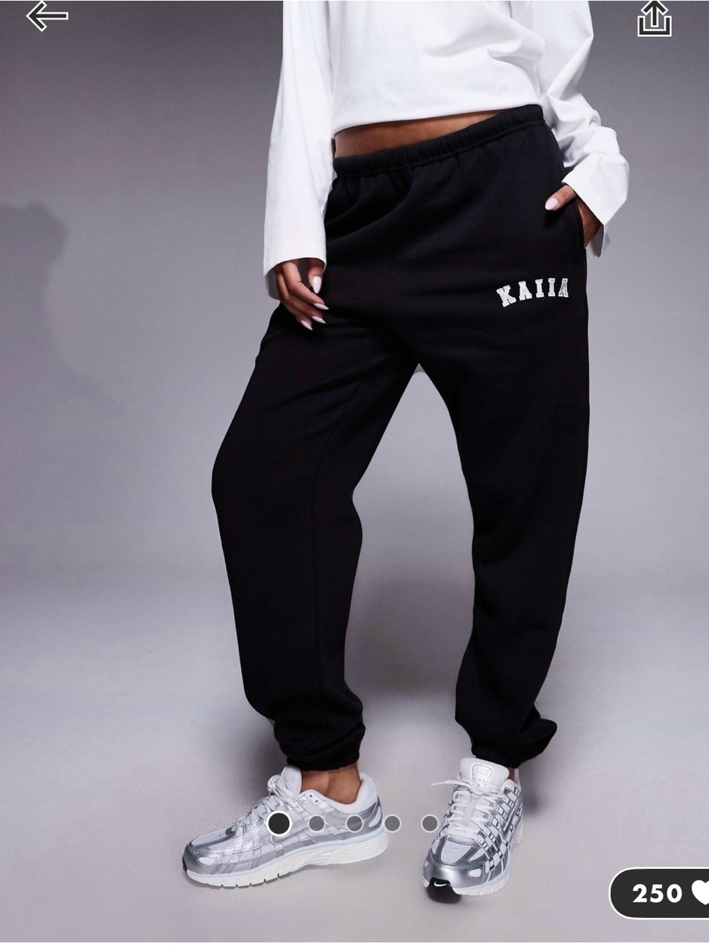 Kaii Black Track Joggers with White Logo